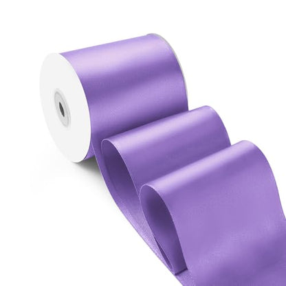 3 Inch 25 Yard Wide Satin Ribbon Light Purple