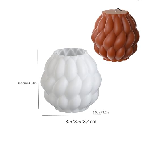 3 Pack Spiral Ball Cylinder Soap & Candle Mold (3 Count)