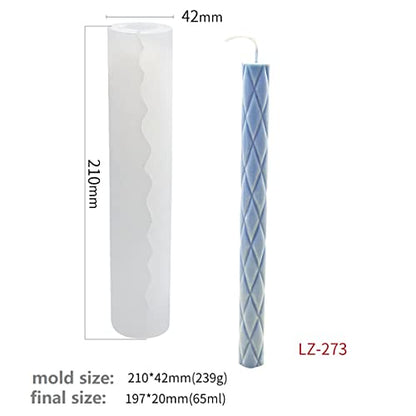 2 Pack Diamond Cylinder Twist Candle Mold (2 Count)
