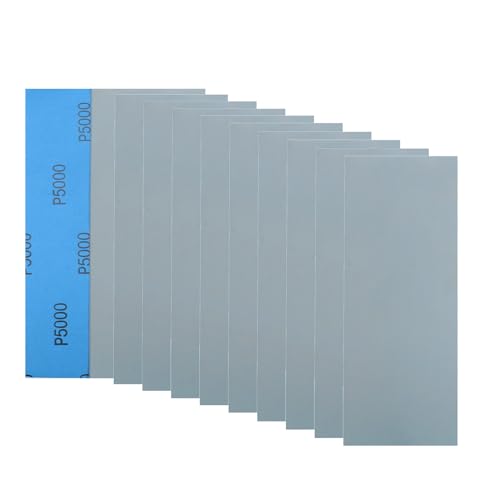 20Pcs 9 x 3.6 Inchs 5000 Grit Wet and Dry Handmade Universal Sanding Sheets (20 Count)