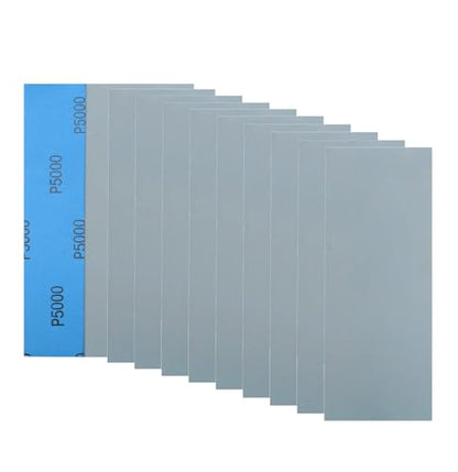 20Pcs 9 x 3.6 Inchs 5000 Grit Wet and Dry Handmade Universal Sanding Sheets (20 Count)