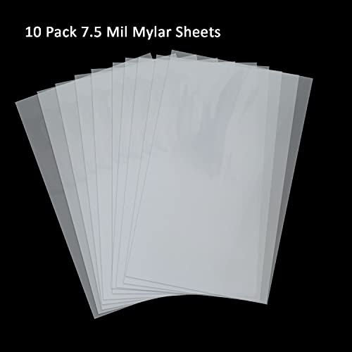 10 Pack 7.5 Mil Blank Stencil Sheets 12 x 24 inch Mylar Sheet Milky Translucent PET Blank Stencil Making Sheet Blank Mylar Templates for DIY Art Craft (10 Count)