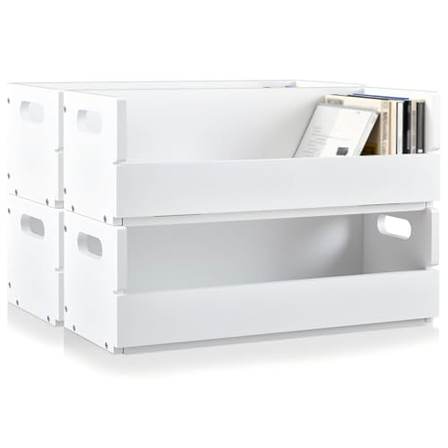 4 Set Wooden CD Storage Box (4 Count)