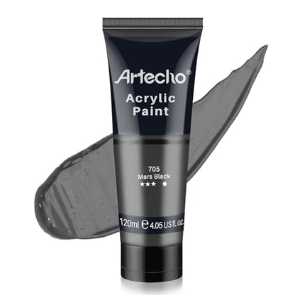 Mars Black Acrylic Paint 120ml (4.05 Fl Oz)