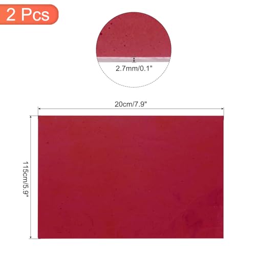 2 Pcs Stained Glass Sheet Mosaic Tile 7.9 Inch x 5.9 Inch Red Stained Glass Sheets for Crafts DIY Art Project