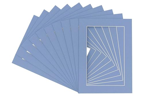 Pack of Ten Acid Free 8x10 Mats Bevel Cut for 5x8 Photos (10 Count)