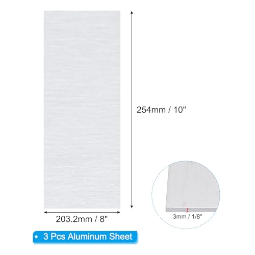 6061 T651 Aluminum Sheet Metal 10 x 8 x 1 (3 Count)