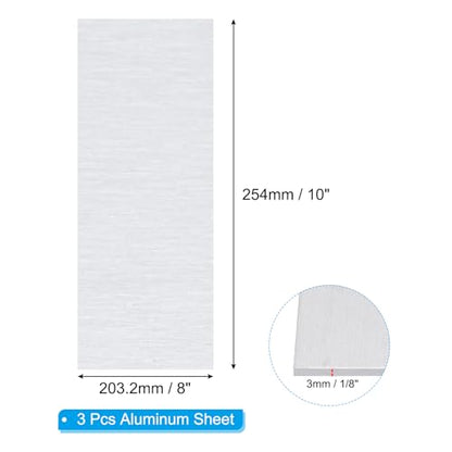 6061 T651 Aluminum Sheet Metal 10 x 8 x 1 (3 Count)