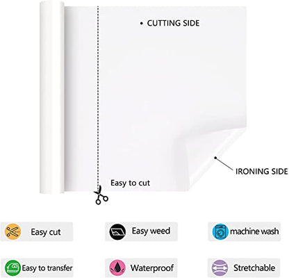 HTV Iron on Vinyl 12Inch by 25ft Roll