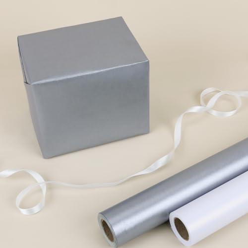 Silver Matte Wrapping Paper (46.58 Sq Ft)