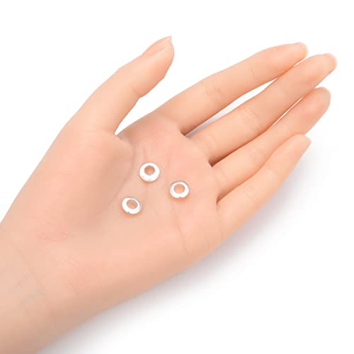 5pcs Adabele Real Sterling Silver 9mm Bead Core Grommet Eyelet (5 Count)