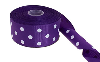 Polka Dot Grosgrain Ribbon 25 Yard Each Roll 100% Polyester
