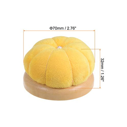 Wooden Base Needle Pincushions Pin Cushions Yellow