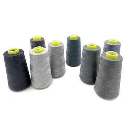 8 Cones of 3000 Yards Each Spool Thread for All Purpose (8 Count)
