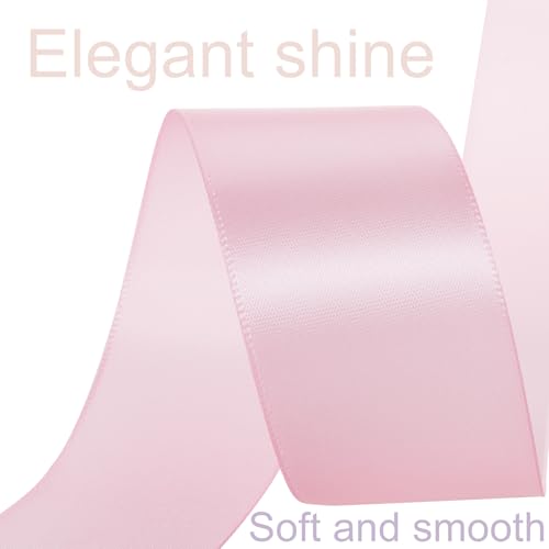 1-1/2 Inch Light Pink Ribbon 50Yards – Perfect for Gift Wrapping