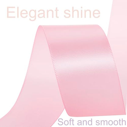 1-1/2 Inch Light Pink Ribbon 50Yards – Perfect for Gift Wrapping