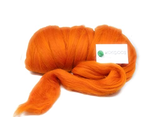 Colored Natural Wool roving Chunky Thick 1 lb. Best Wool for Needle Felting (16 Ounce)