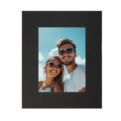 Picture Mats 8 x 10 for 5 x 7 Pictures Acid Free White Core Bevel Cut Frame Mattes for Display Art Measuring