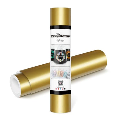 Gold Adhesive Vinyl Glossy Gold Vinyl Wrap Matte Gold Vinyl Permanent 12" x 10ft (10 Foot)