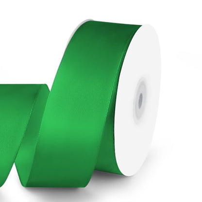 1-1/2" x 50 Yards Green Satin Ribbon Crafts Gift Wrapping (150 Foot)