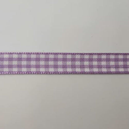 Purple Gingham Plaid Checked Ribbon 25 Yard Each Roll 100% Polyester (75 Foot)
