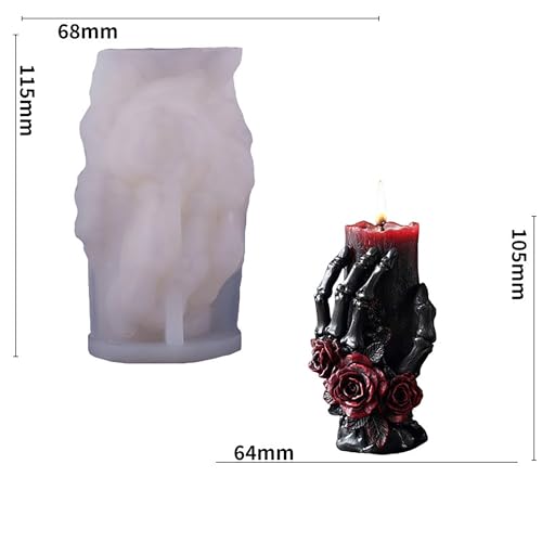 Skull Hand Ghost Cylinder Molds Silicone Wave Spiral Candle Mold