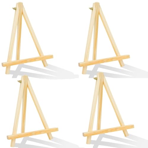 4Pack 9 Inch Pine Wood Easels (4 Count)