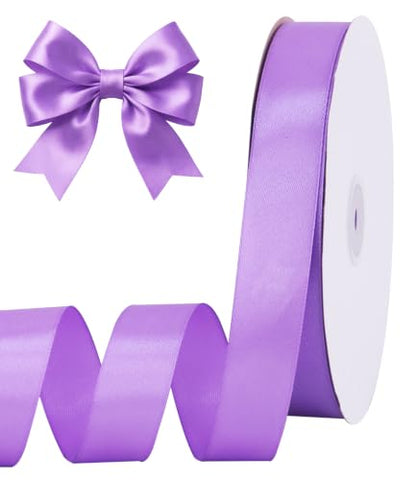 1 Inch x 100yds Light Purple Satin Ribbon for Crafts (300 Foot)