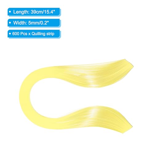 Quilling Strips Paper 600pcs 5mm 39cm Origami Paper Quilling Kits for Art DIY Craft Christmas