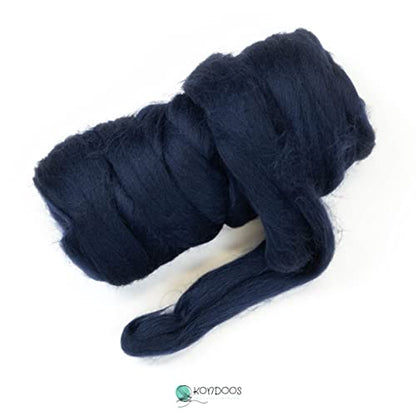 Colored Natural Wool roving
