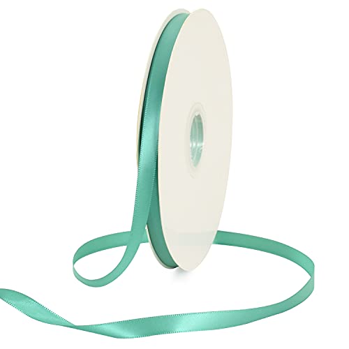100yds 3 8 Inch Aqua Blue Satin Ribbon for Craft Gifts Wrapping