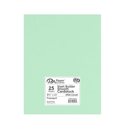 PA Paper Accents Stash Builder Cardstock 8.5" x 11" Tranquil