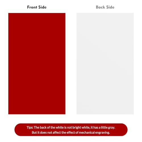 Laser Engraving Blank Red ABS Double Color Plastic Sheet (12 Count)