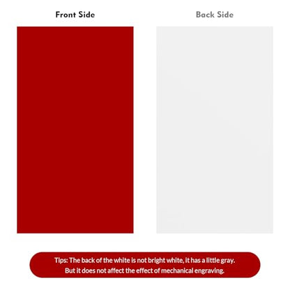 Laser Engraving Blank Red ABS Double Color Plastic Sheet (12 Count)