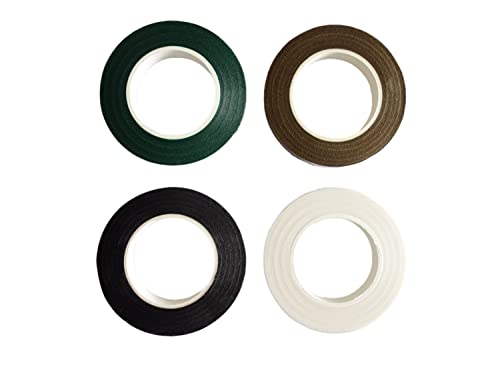 4 Rolls 1 2 Inch Floral Tapes Florist Wraps for Bouquet Stem and Flowers Making Craft Projects (360 Foot)