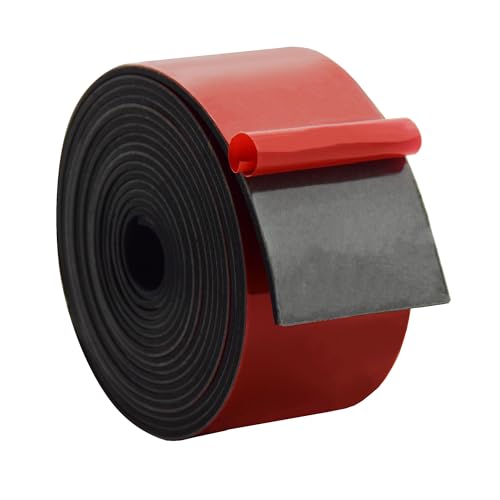 Solid Neoprene Rubber Strips with Adhesive Backing 1 (10 Foot)
