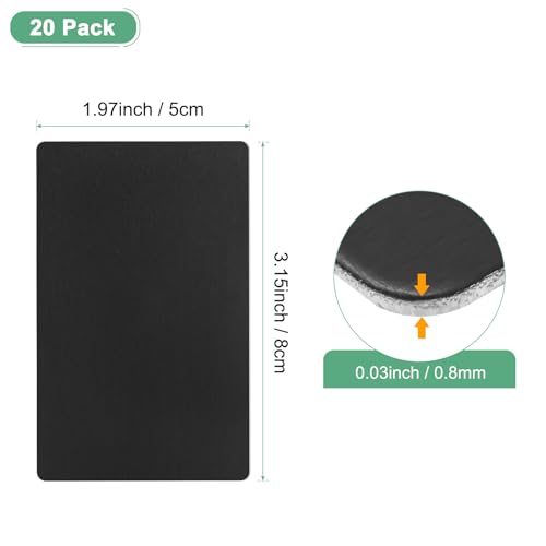20 Pack Anodized Aluminium Laser Engraved Mount Metal Plate 3x2x0.03 Inch Engraver Blank Anodized Aluminum Sheets for DIY Laser Printing (20 Count)