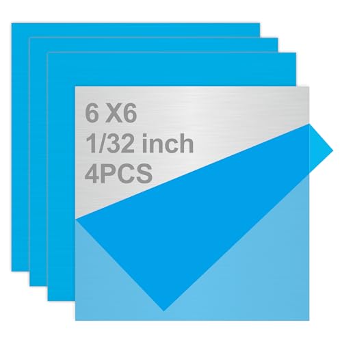 4PCS Stainless Steel Metal 6"" x 6"" x 1