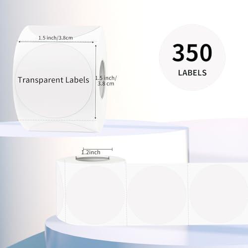 Round Transparent Thermal Label Stickers