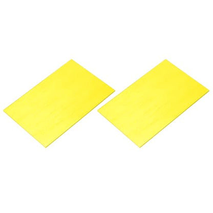 2 Pcs Stained Glass Sheet Mosaic Tile 7.9 Inch x 5.9 Inch Bright Yellow Stained Glass Sheets for Crafts DIY Art Project