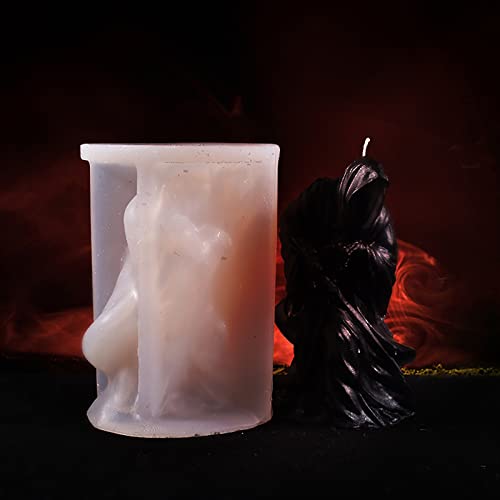 4 Inch Shadow Man Candle Skull Head Resin Mold