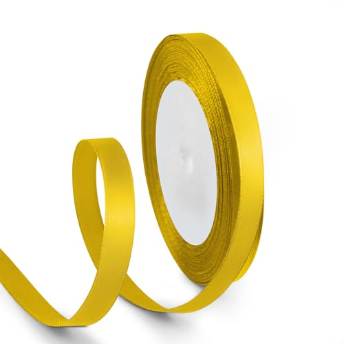 3 8 Inch 25 Yards Satin Ribbon Yellow