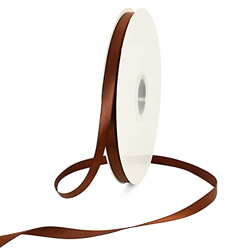 100yds 3 8 Inch Brown Satin Ribbon for Craft Gifts Wrapping