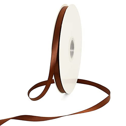 100yds 3 8 Inch Brown Satin Ribbon for Craft Gifts Wrapping