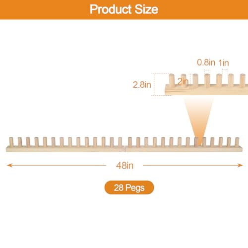 Chunky Blankets Loom Knitting Looms Long Installation Free and Adjustable Foldable Portable Extra Loom Large 38