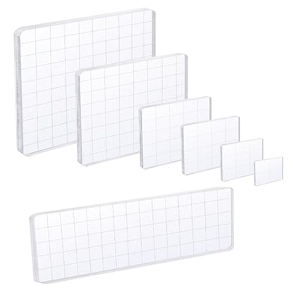 7 Pcs Acrylic Stamp Blocks (7 Count)