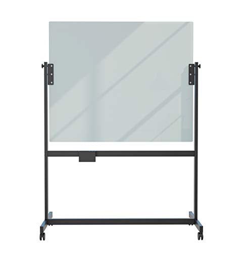Glass Dry Erase Whiteboard Rolling Easel