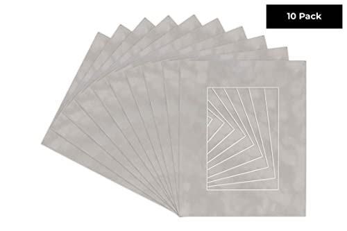Pack of TEN 11x14 Mats Bevel Cut for 8.5x11 Photos (10 Count)