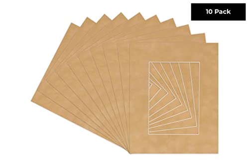 Pack of Ten Acid Free 11x14 Mats Bevel Cut for 9x12 Photos (10 Count)