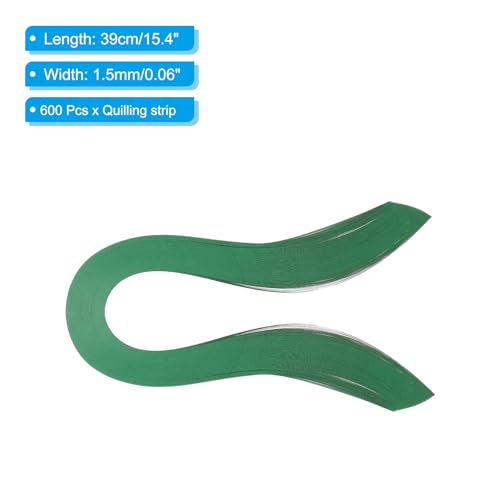 Quilling Strips Paper 600pcs 1.5mm 39cm Origami Paper Quilling Kits for Art DIY Hand Craft Christmas